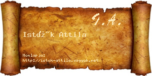 Istók Attila névjegykártya